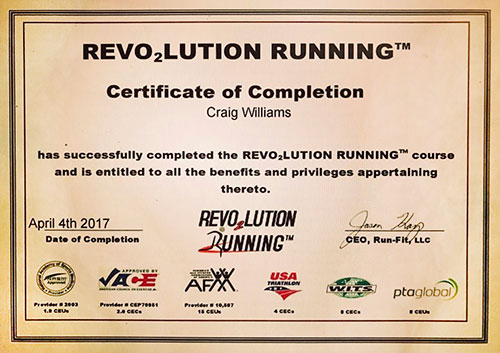 Revolution Running Certification